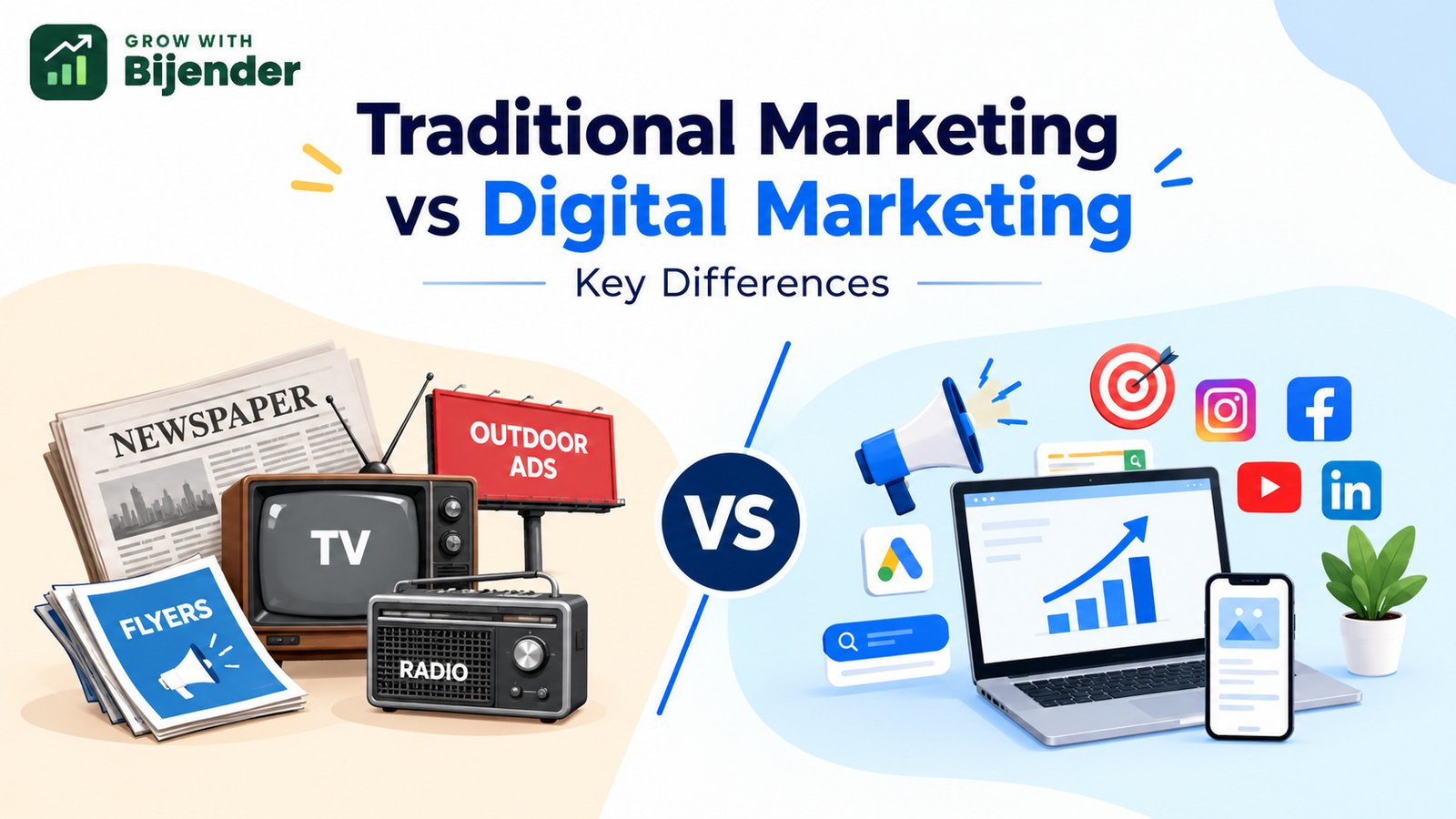 Traditional Marketing vs Digital Marketing: Key Differences